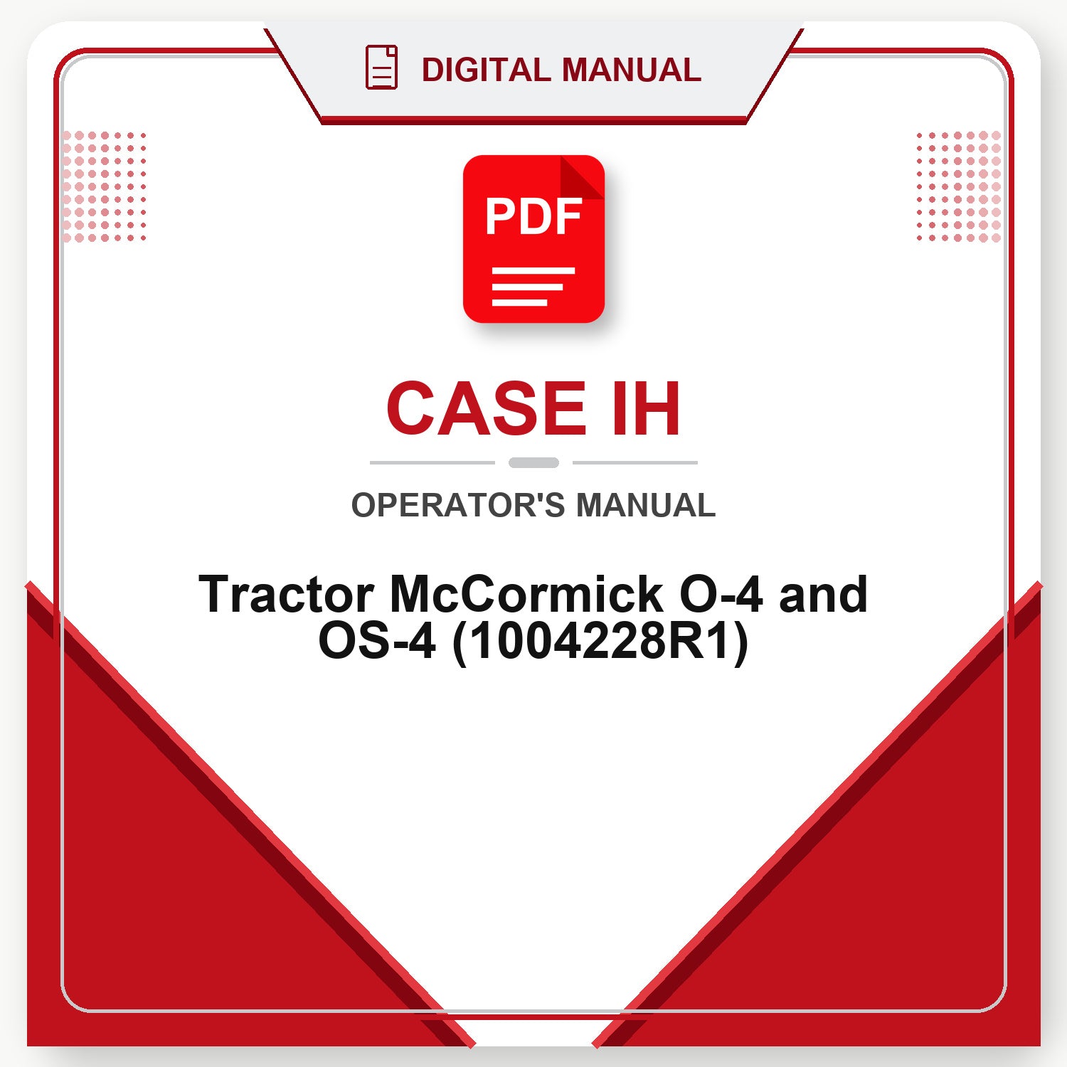Case IH Tractor McCormick O-4 and OS-4 Operator's Manual (1004228R1)