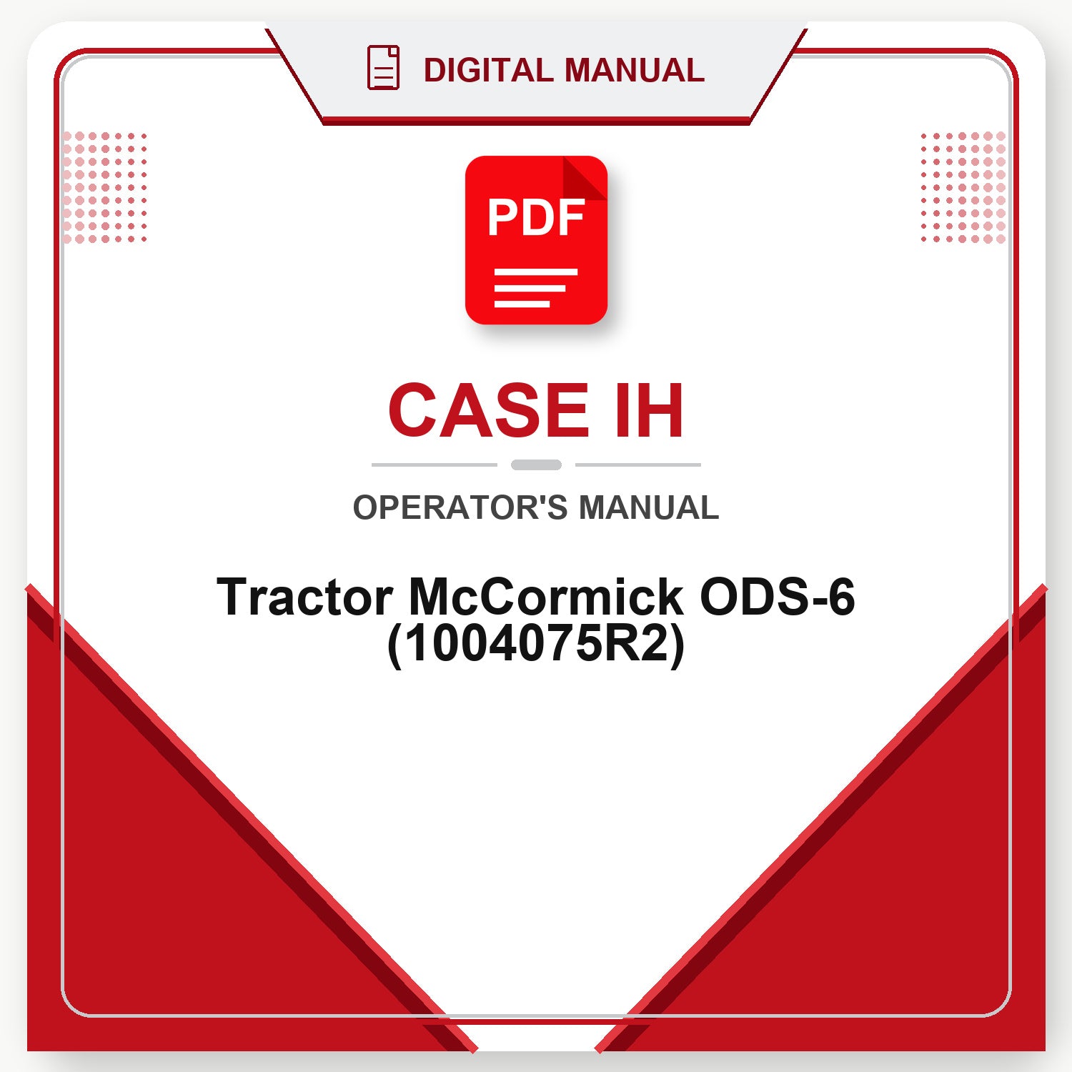 Case IH Tractor McCormick ODS-6 Operator's Manual (1004075R2)