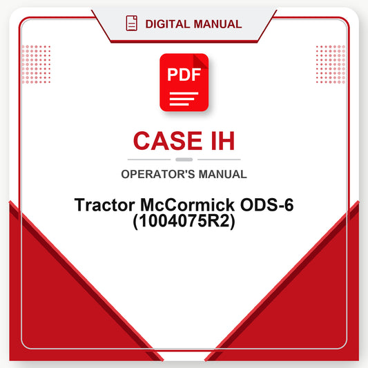 Case IH Tractor McCormick ODS-6 Operator's Manual (1004075R2)