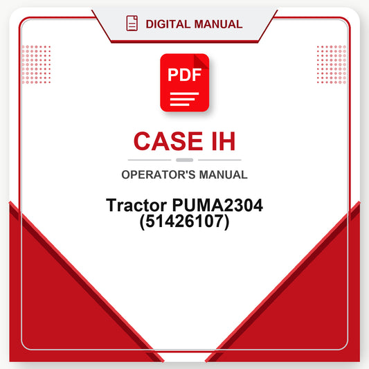 Case IH Tractor PUMA2304 Operator's Manual (51426107)