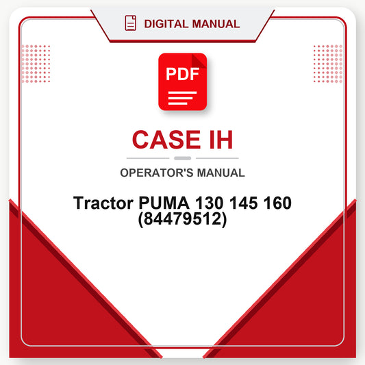 Case IH Tractor PUMA 130 145 160 Operator's Manual (84479512)