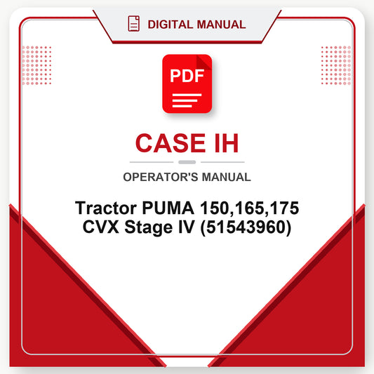 Case IH Tractor PUMA 150,165,175 CVX Stage IV Operator's Manual (51543960)
