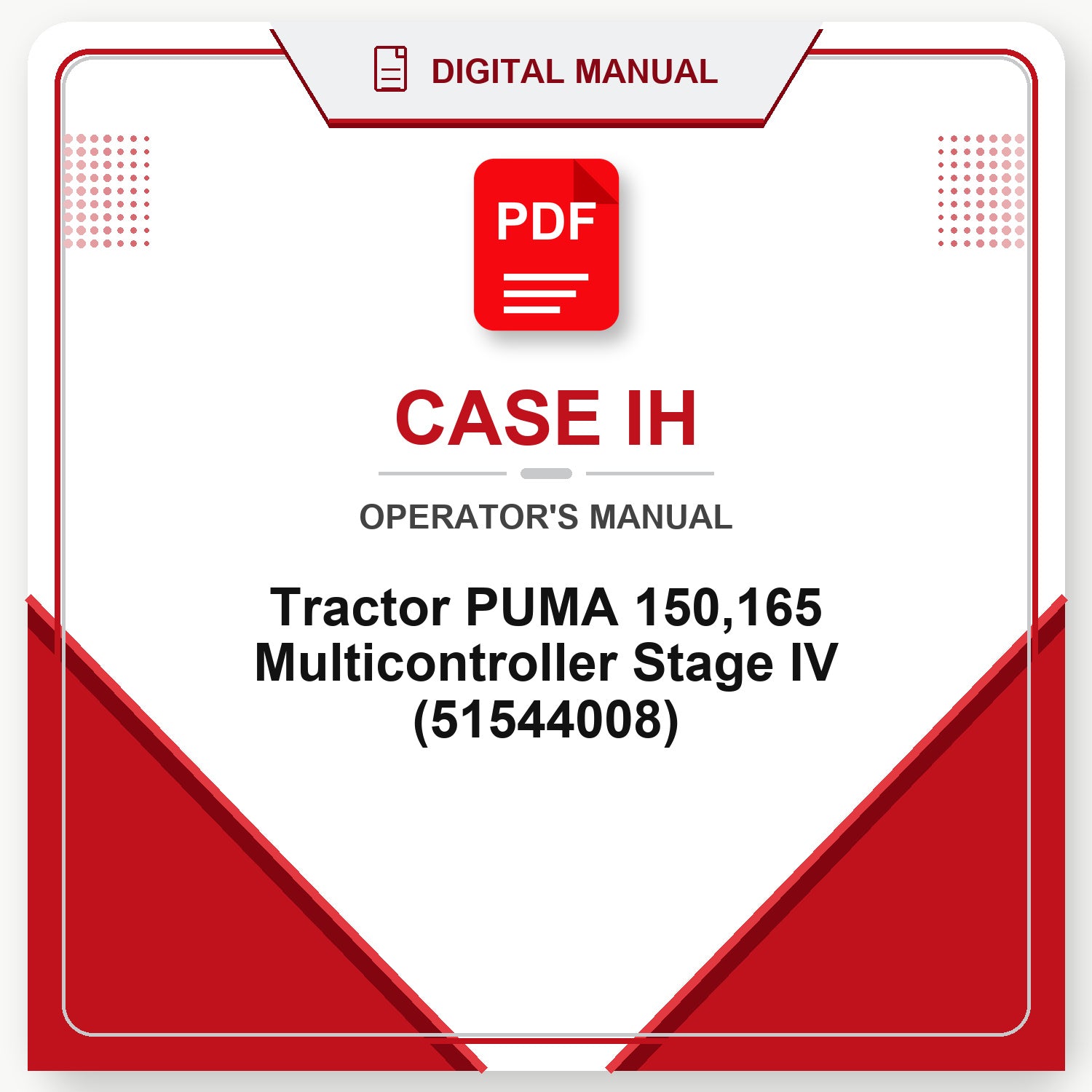 Case IH Tractor PUMA 150,165 Multicontroller Stage IV Operator's Manual (51544008)