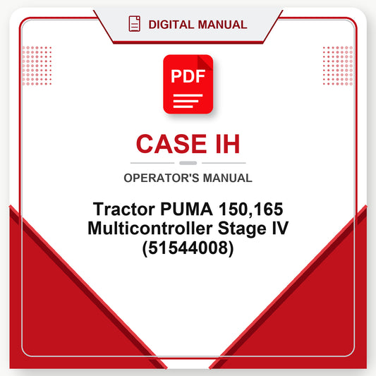 Case IH Tractor PUMA 150,165 Multicontroller Stage IV Operator's Manual (51544008)