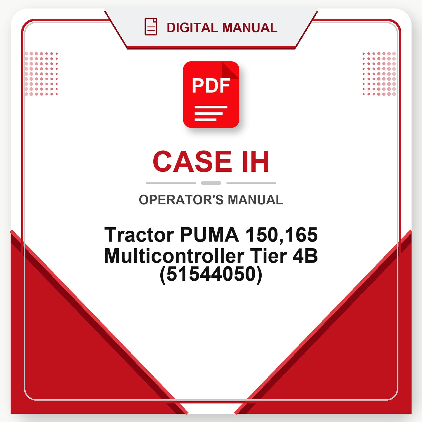 Case IH Tractor PUMA 150,165 Multicontroller Tier 4B Operator's Manual (51544050)