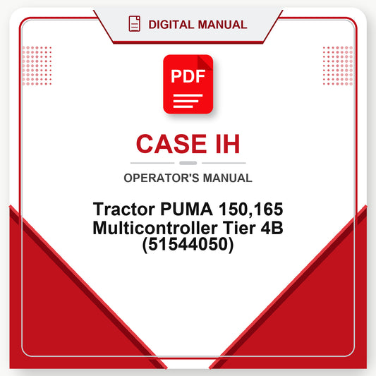 Case IH Tractor PUMA 150,165 Multicontroller Tier 4B Operator's Manual (51544050)