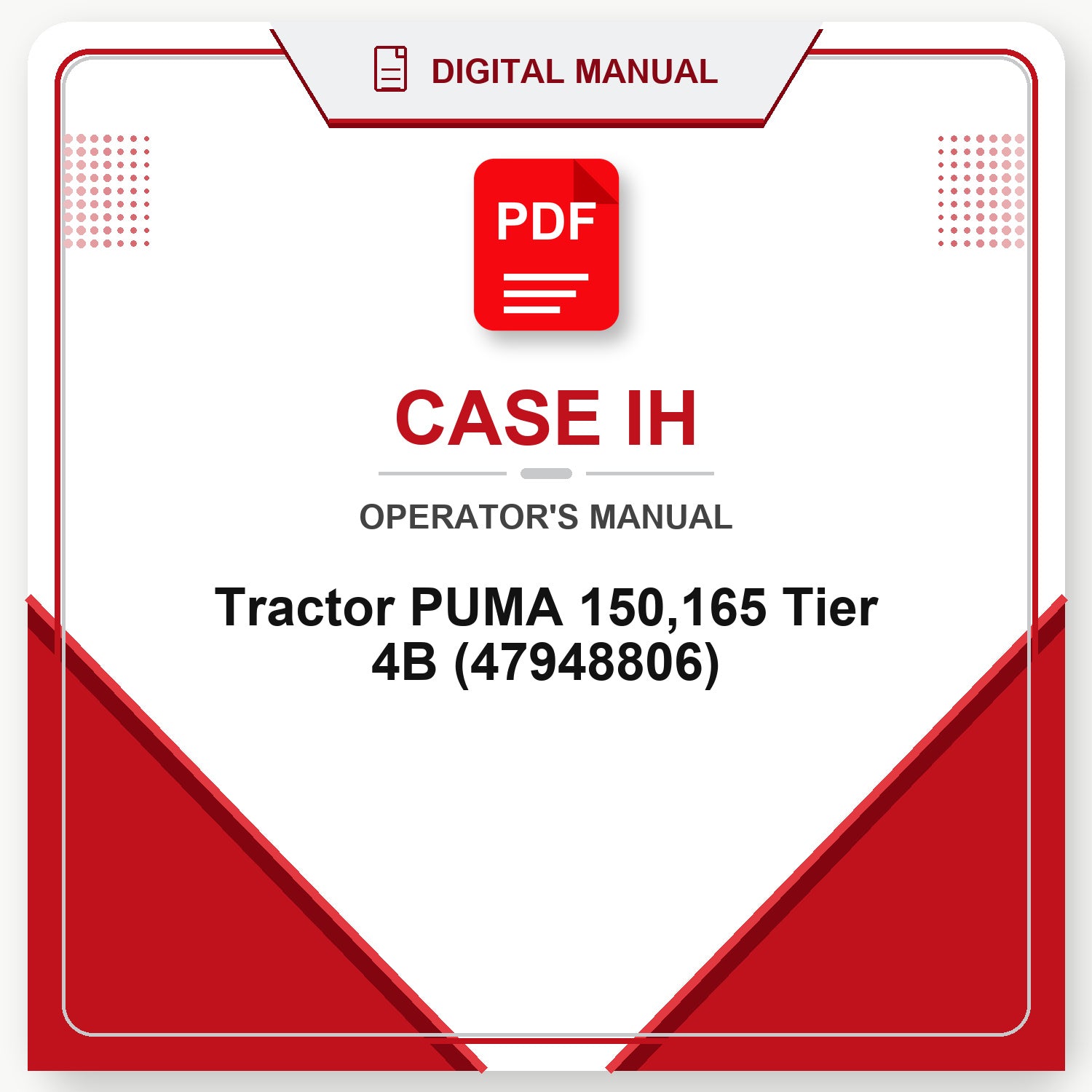 Case IH Tractor PUMA 150,165 Tier 4B Operator's Manual (47948806)