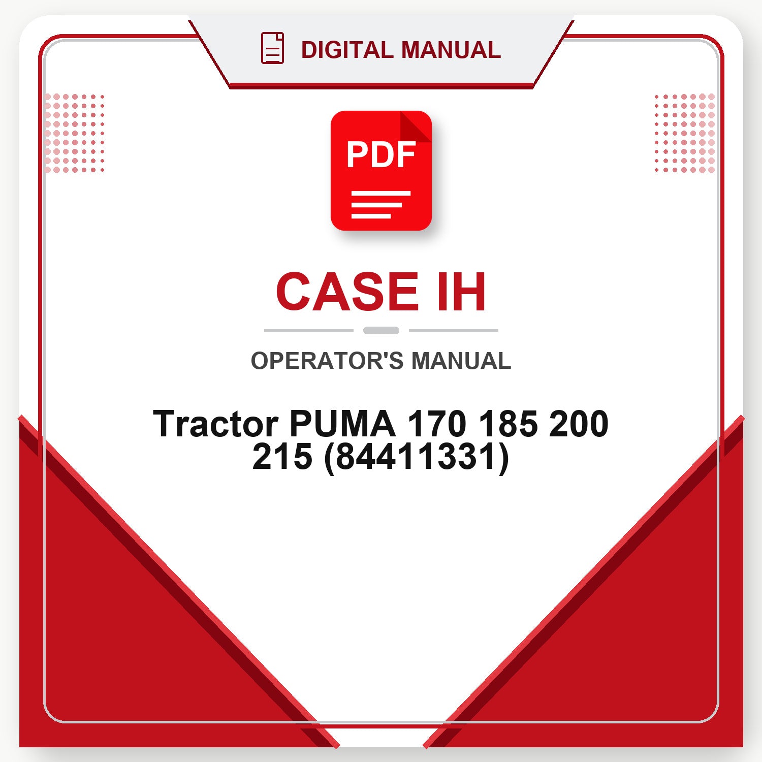 Case IH Tractor PUMA 170 185 200 215 Operator's Manual (84411331)