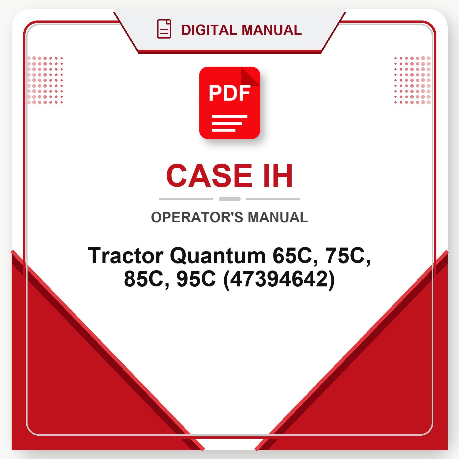 Case IH Tractor Quantum 65C, 75C, 85C, 95C Operator's Manual (47394642)
