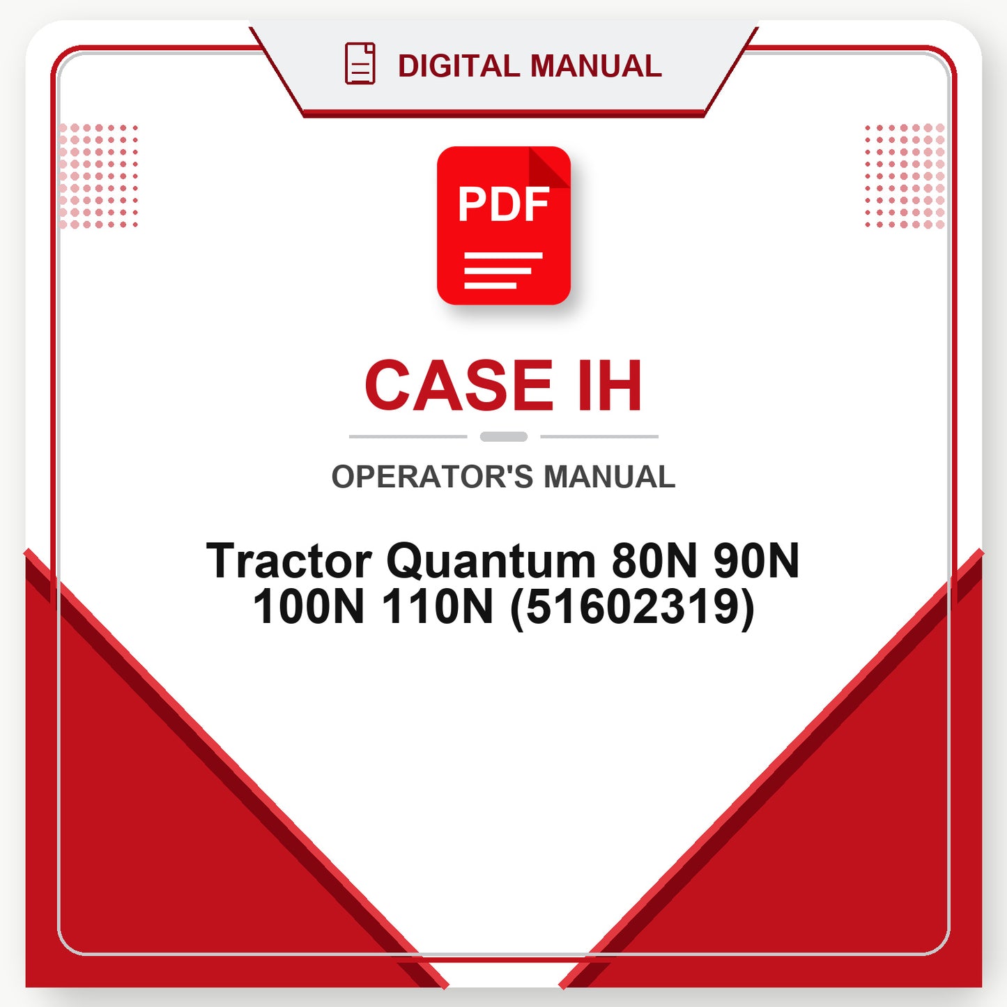 Case IH Tractor Quantum 80N 90N 100N 110N Operator's Manual (51602319)