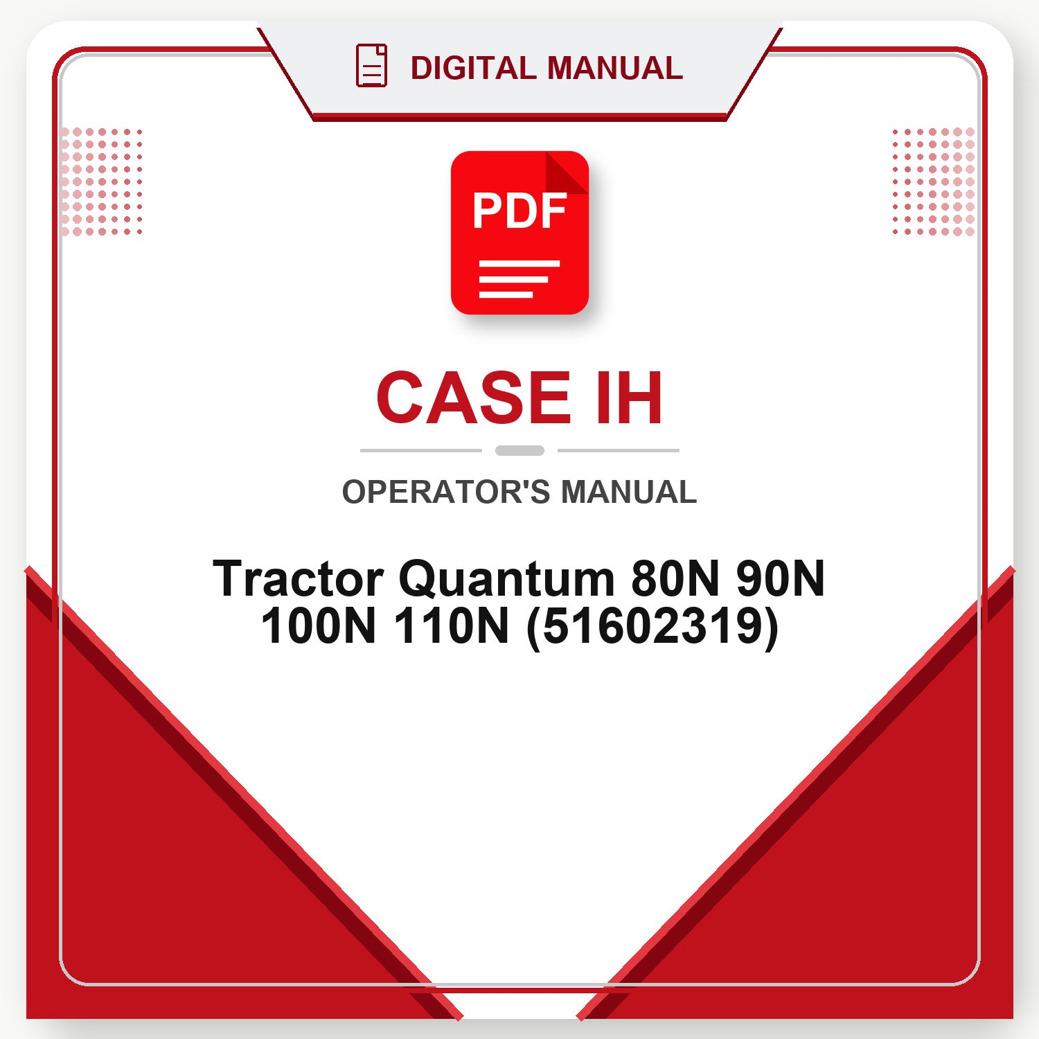 Case IH Tractor Quantum 80N 90N 100N 110N Operator's Manual (51602319)