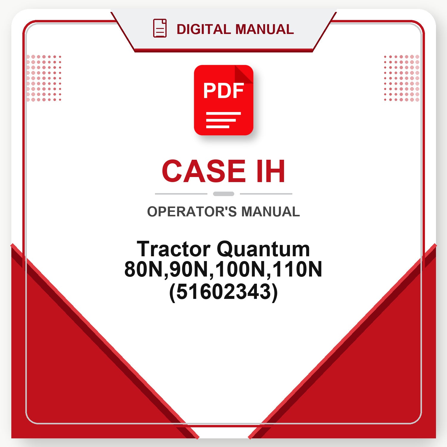 Case IH Tractor Quantum 80N,90N,100N,110N Operator's Manual (51602343)