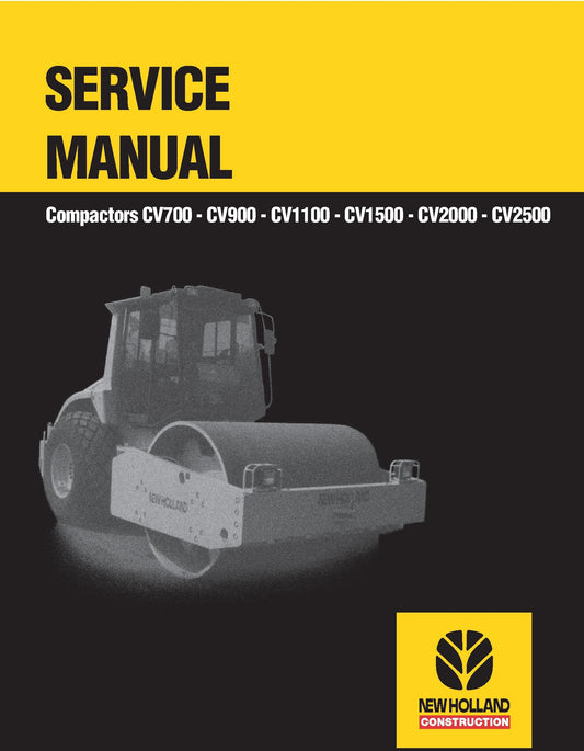 New Holland Compactors CV700 - CV900 - CV1100 - CV1500 - CV2000 - CV2 Service Repair Manual 60367000
