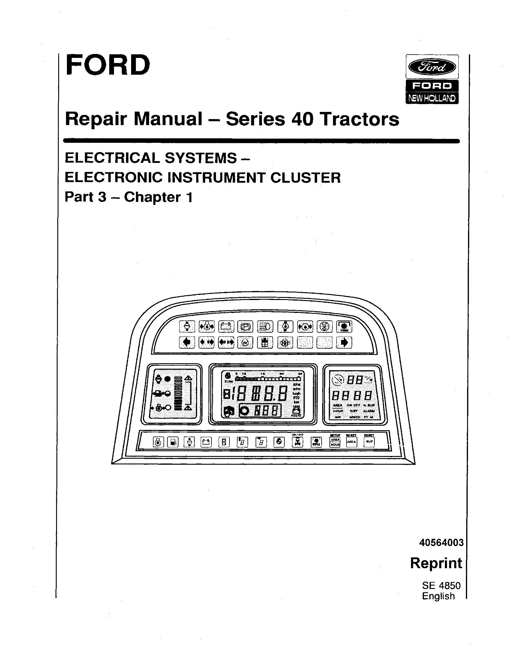 New Holland FORD40 SERIES Tractor Service Manual (40564003)