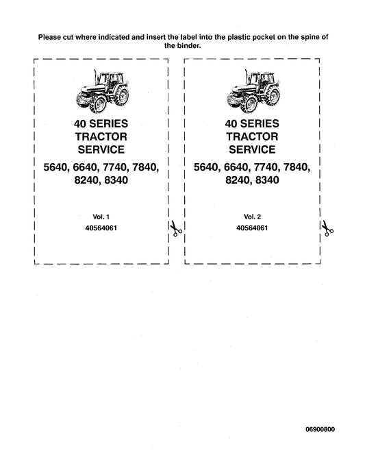 New Holland FORD40 SERIES Tractor Service Manual (40564061)