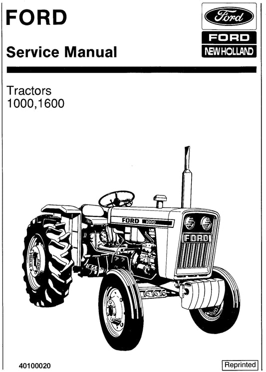 New Holland Ford 100 1600 Tractor Service Repair Manual 40100020