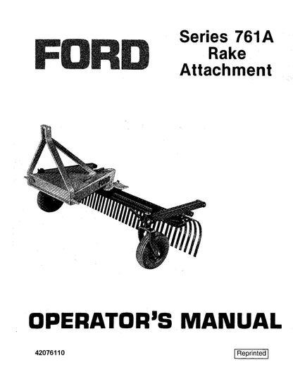 Ford Series 761A 1988- Operator's Manual (42076110)