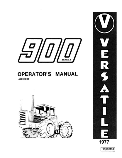 Ford Versatile 4WD 900 Series Tractor Operator's Manual (42090003)