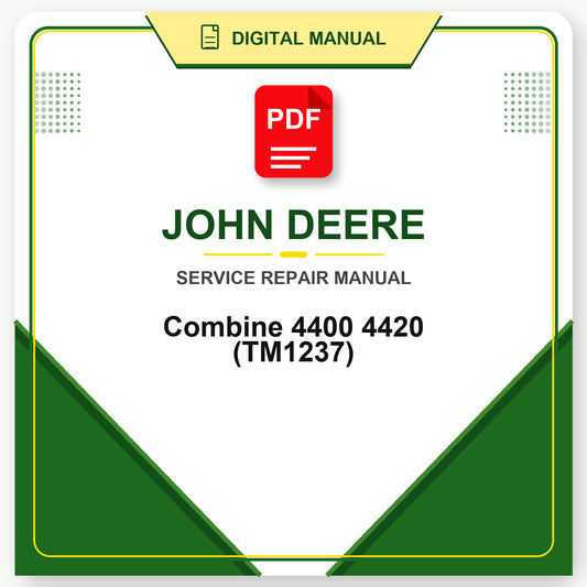 John Deere Combine 4400 4420 Technical Manual (TM1237)