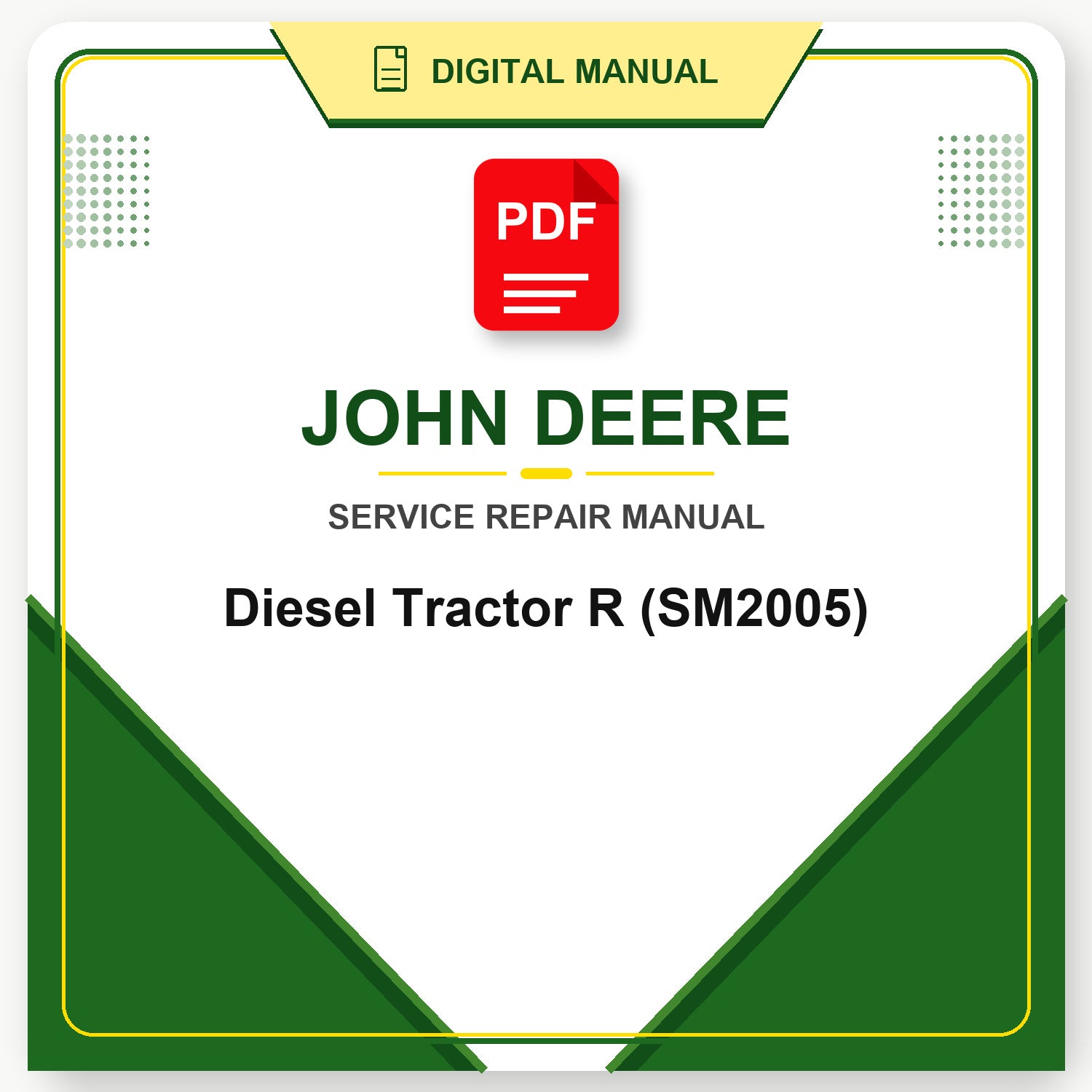 John Deere Diesel Tractor R Service Manual (SM2005)