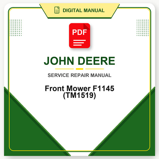 John Deere Front Mower F1145 Technical Manual (TM1519)