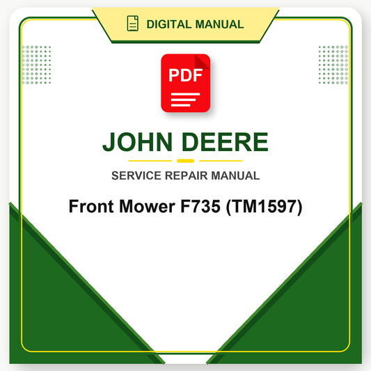 John Deere Front Mower F735 Technical Manual (TM1597)