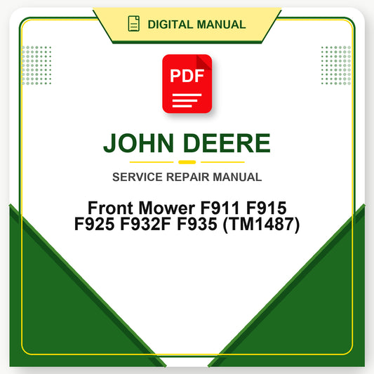 John Deere Front Mower F911 F915 F925 F932F F935 Technical Manual (TM1487)