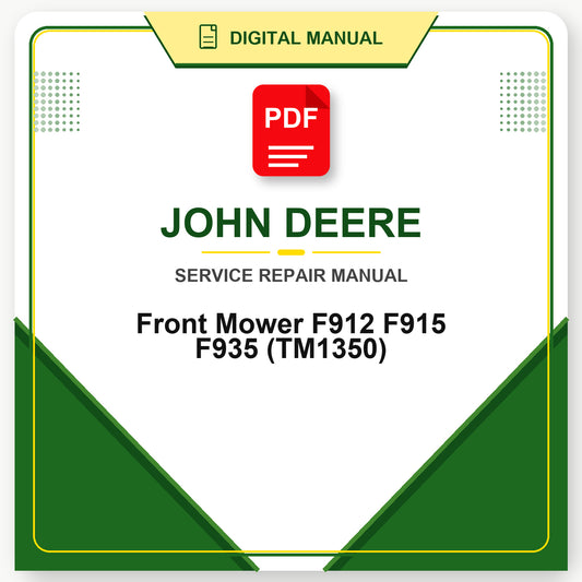 John Deere Front Mower F912 F915 F935 Technical Manual (TM1350)