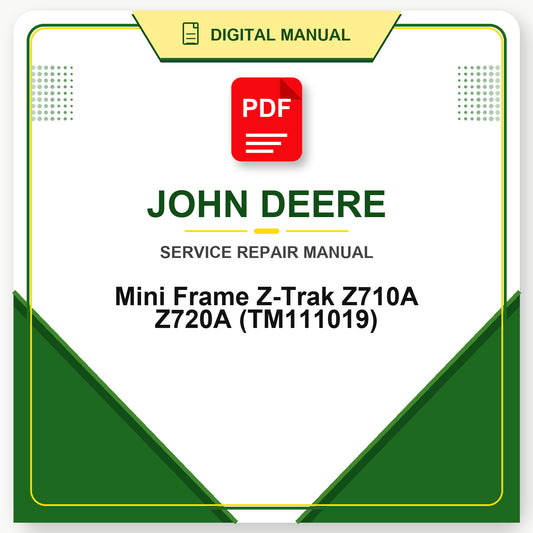John Deere Mini Frame Z-Trak Z710A Z720A Technical Manual (TM111019)