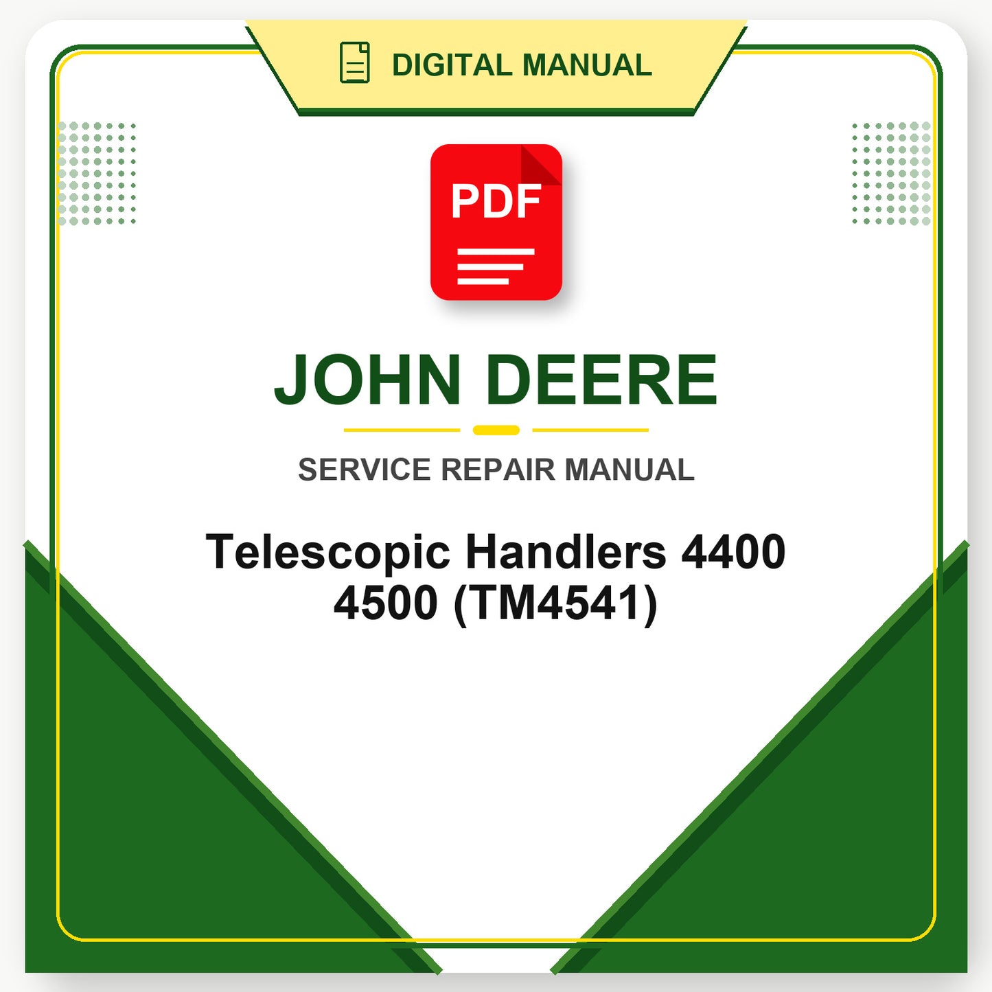 John Deere Telescopic Handlers 4400 4500 Technical Manual (TM4541)