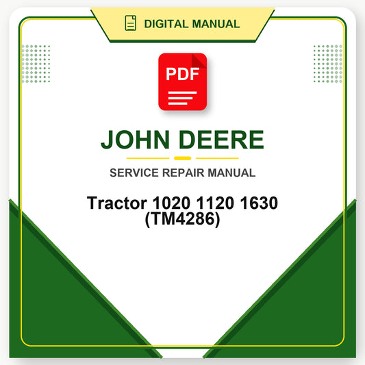John Deere Tractor 1020 1120 1630 Technical Manual (TM4286)