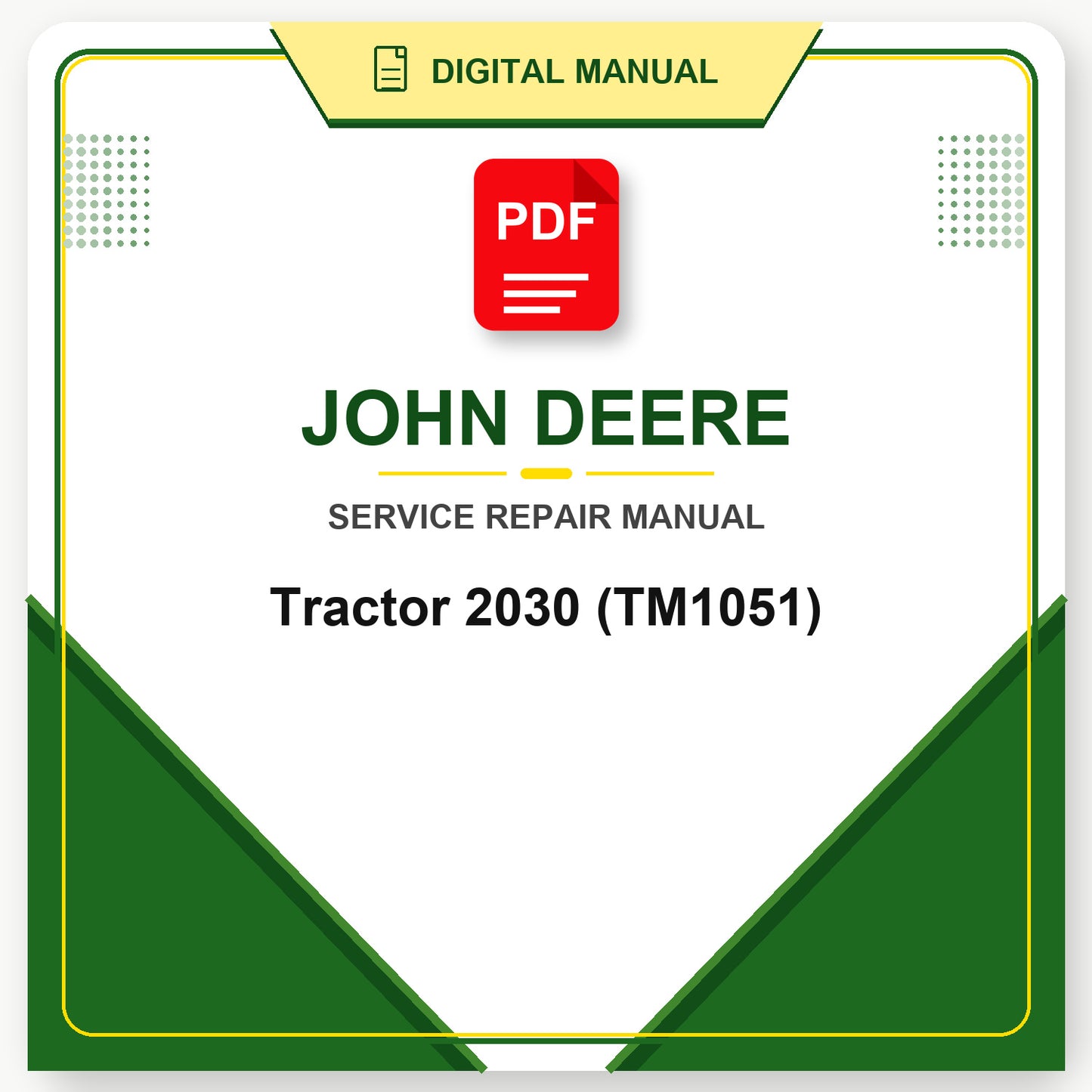 John Deere Tractor 2030 Technical Manual (TM1051)
