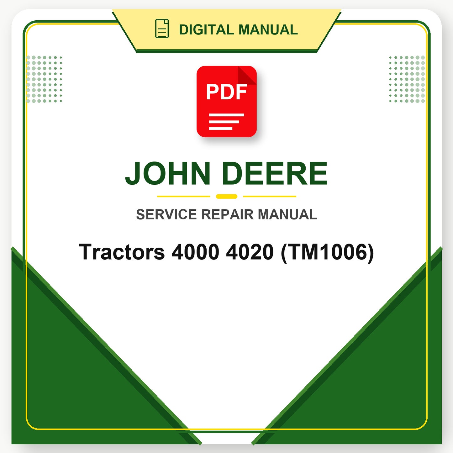 John Deere Tractors 4000 4020 Technical Manual (TM1006)