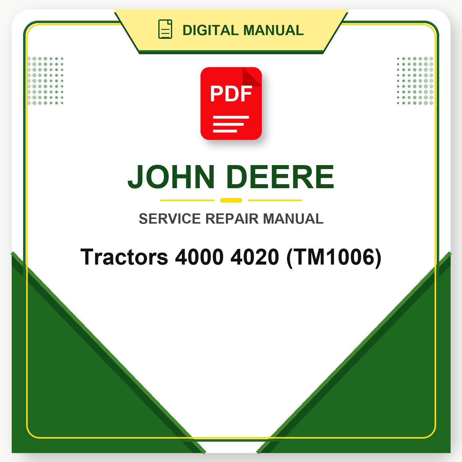 John Deere Tractors 4000 4020 Technical Manual (TM1006)