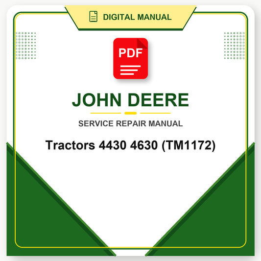 John Deere Tractors 4430 4630 Technical Manual (TM1172)