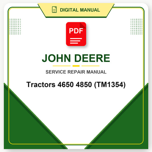 John Deere Tractors 4650 4850 Technical Manual (TM1354)