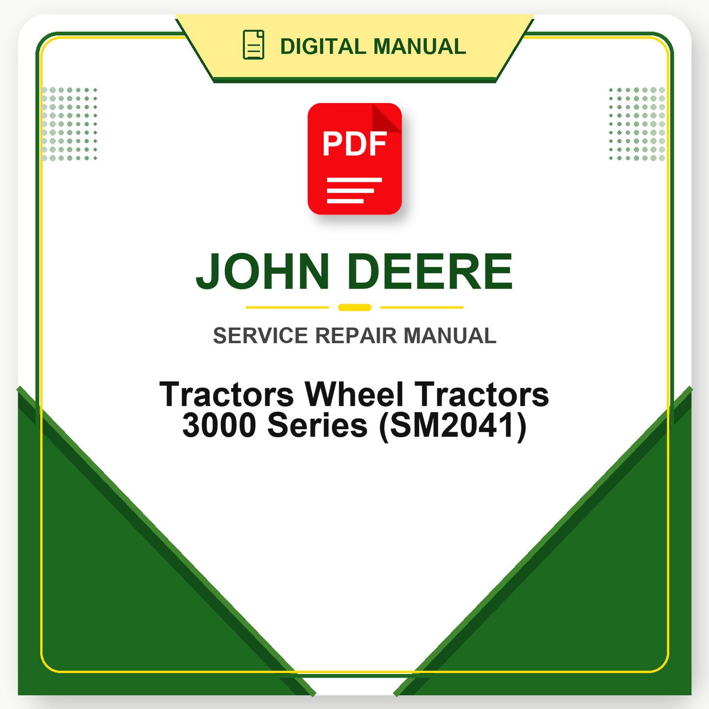 John Deere Tractors Wheel Tractors 3000 Series Service Manual (SM2041)