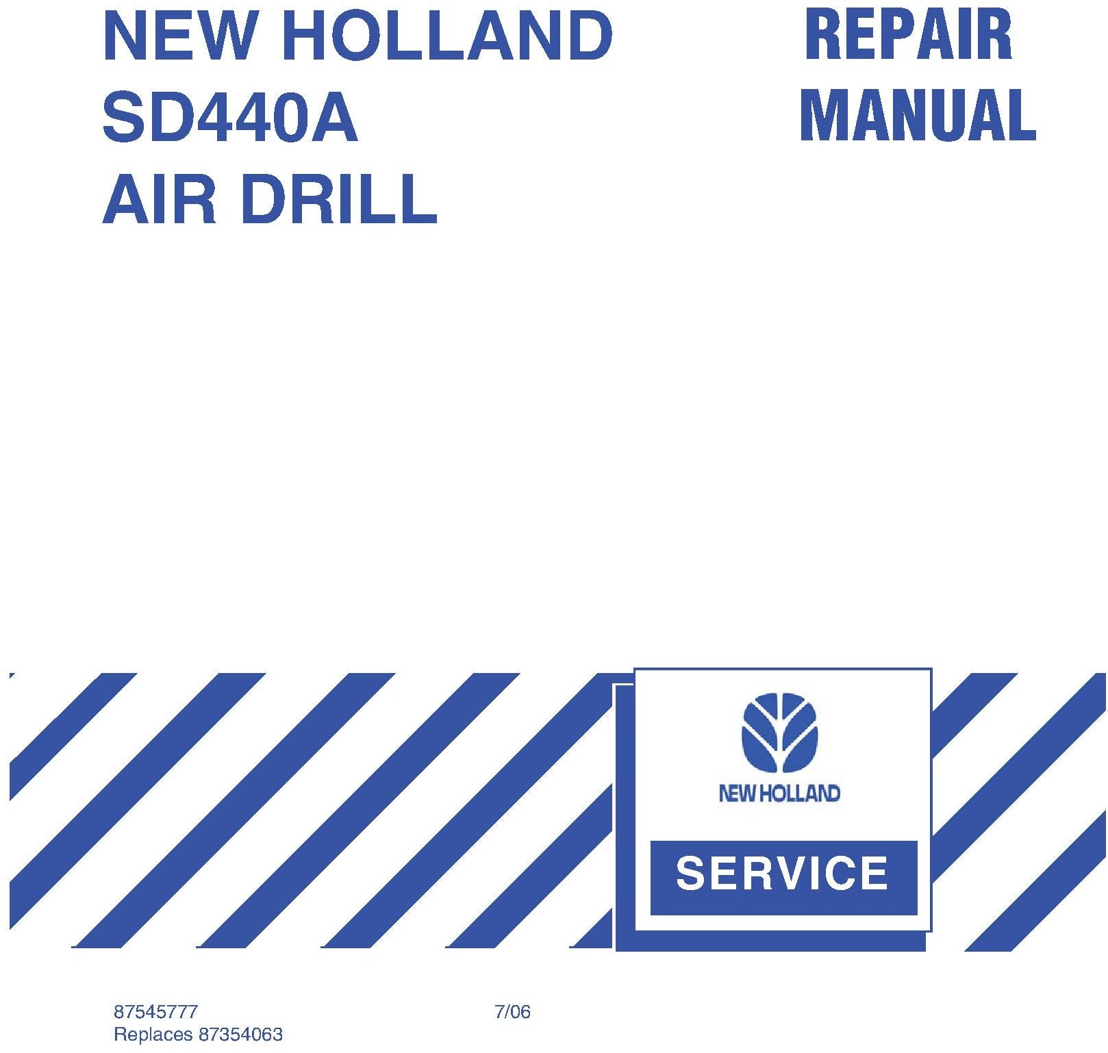 New Holland SD440A Air Drill Repair Manual 00004