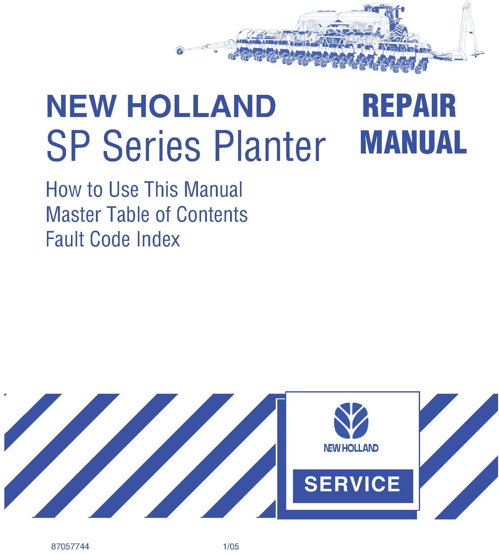 New Holland SP Series Planter Repair Manual 87057742