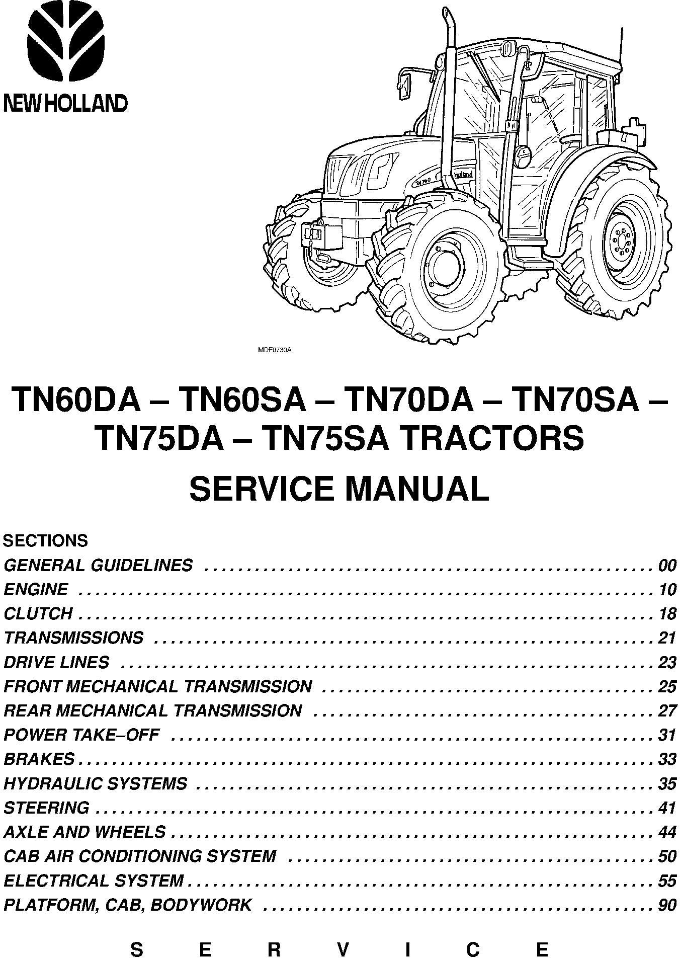 New Holland D170 Tractor De Orugas Service Repair Manual 00007