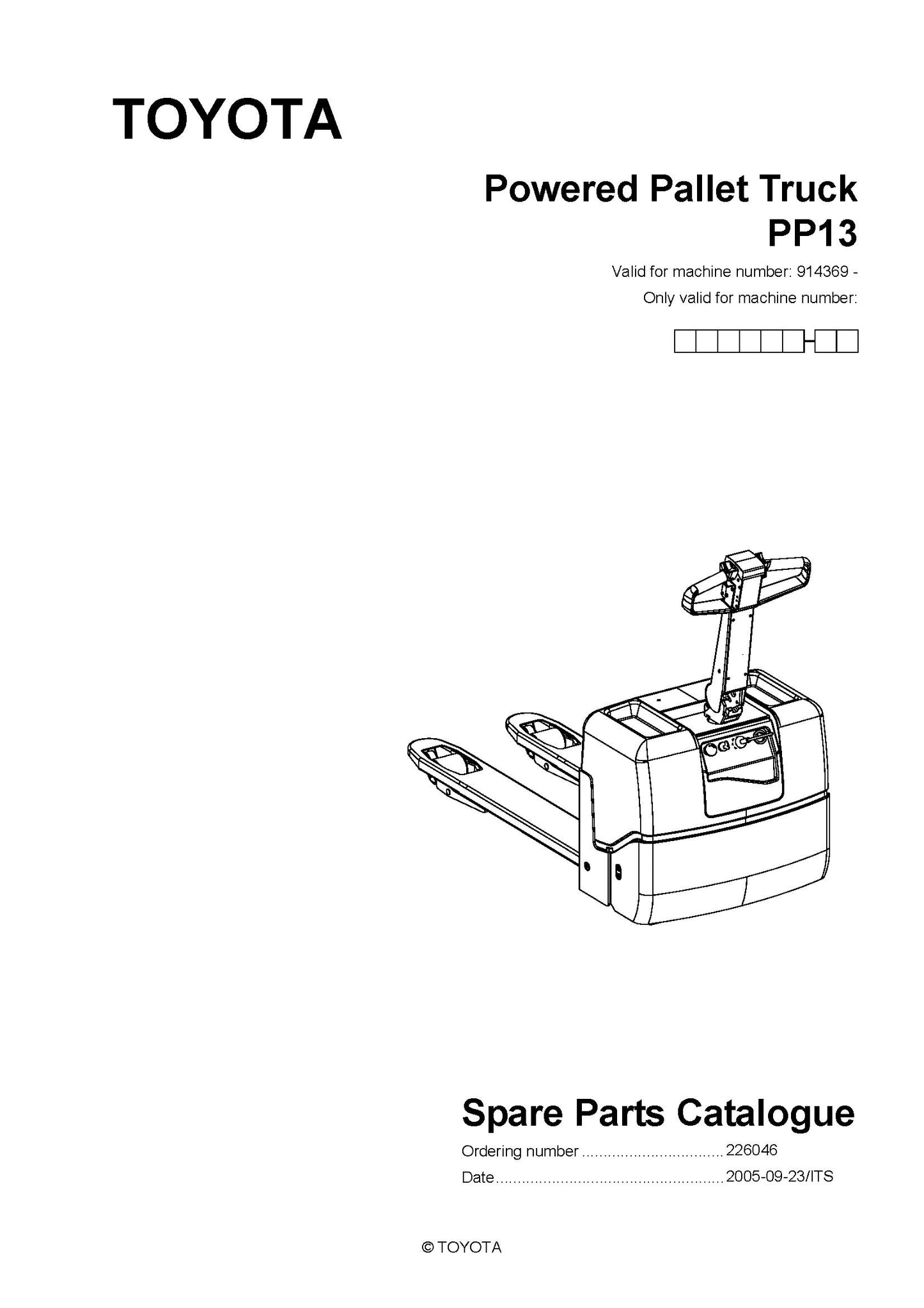 Toyota PP13 SN914369 - 939412 Spare Parts Catalog