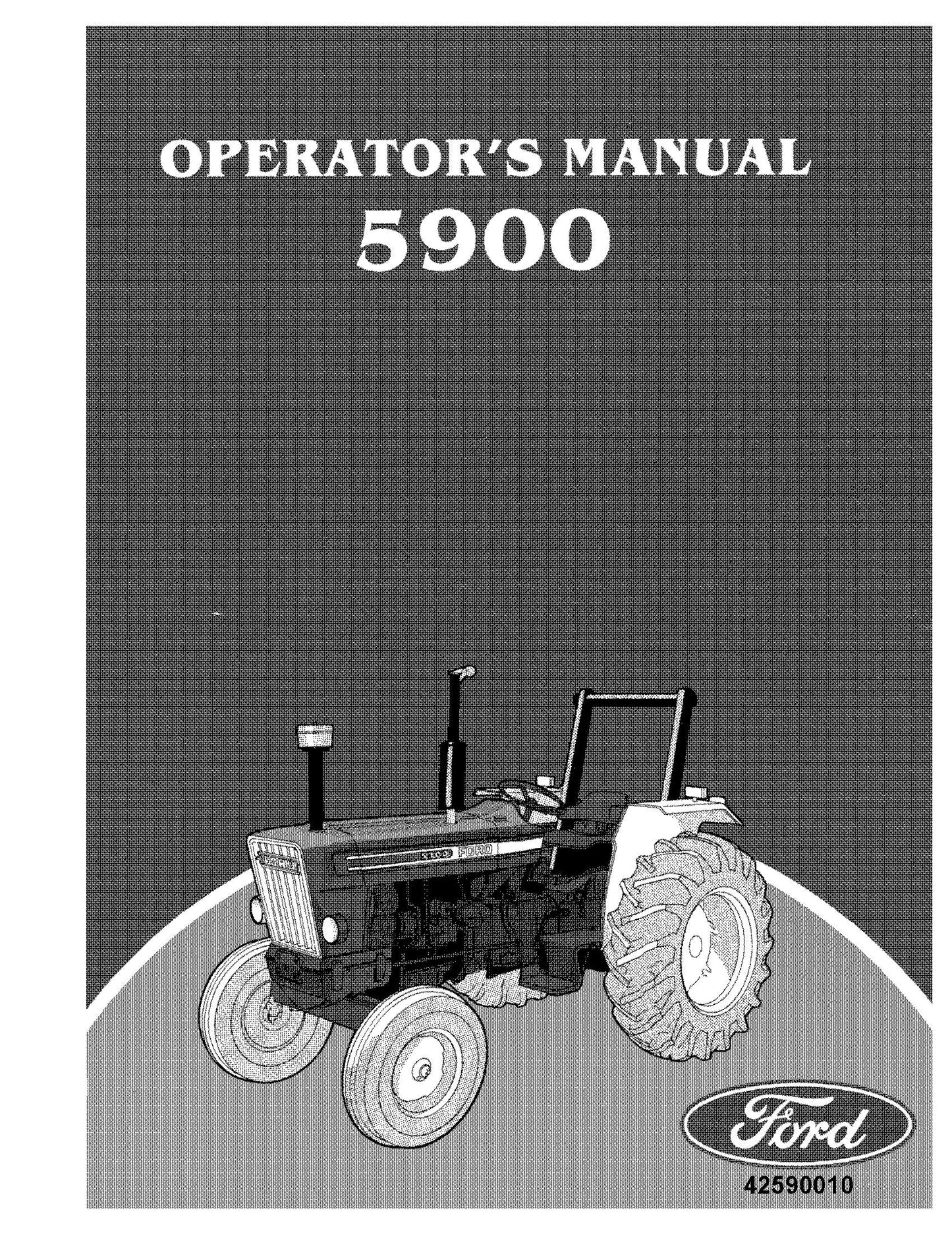 Ford 5900 Tractor Operator's Manual (42590010)