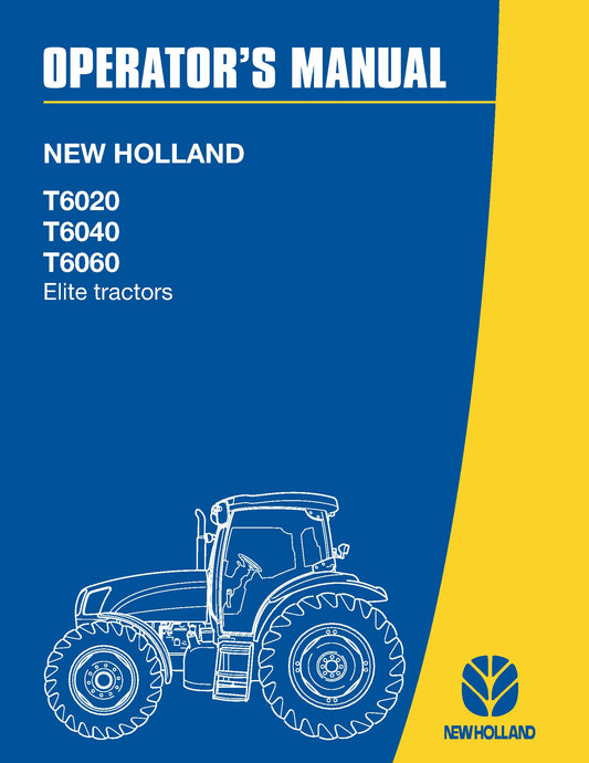 New Holland T6000 Tractor Operator Manual (82999297)