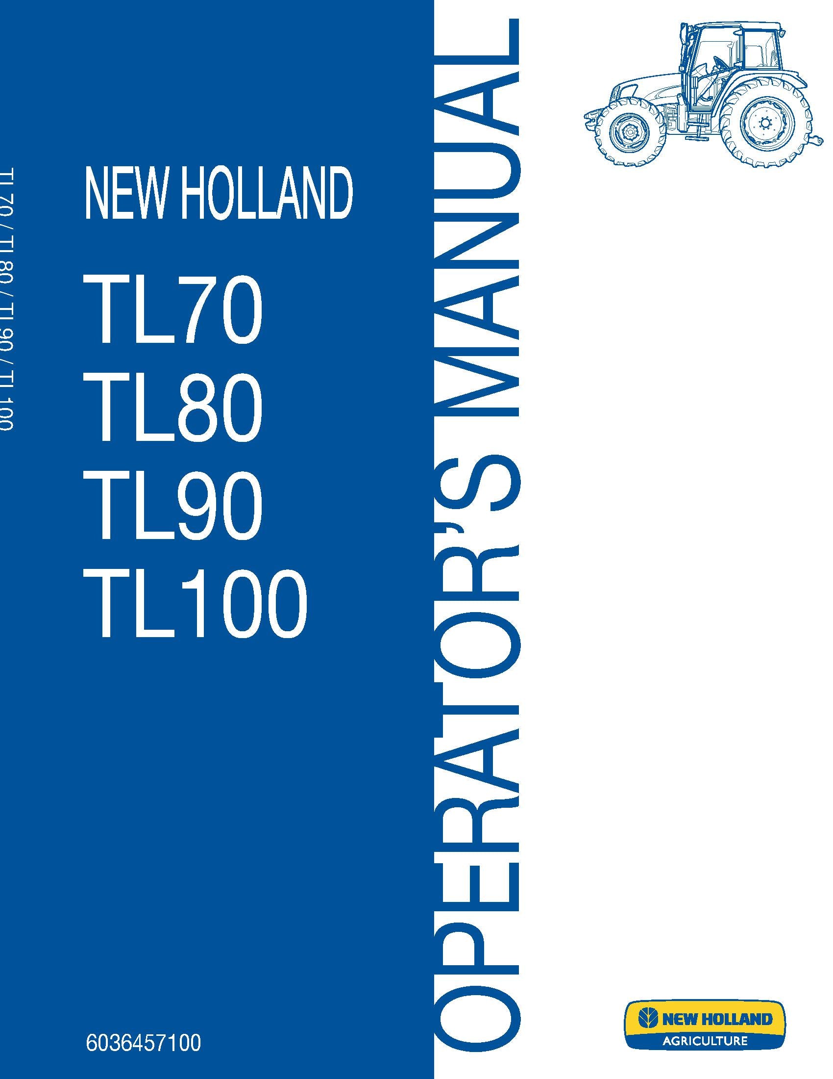 New Holland TL70 TL80 TL90 Operator's Manual (TL100)