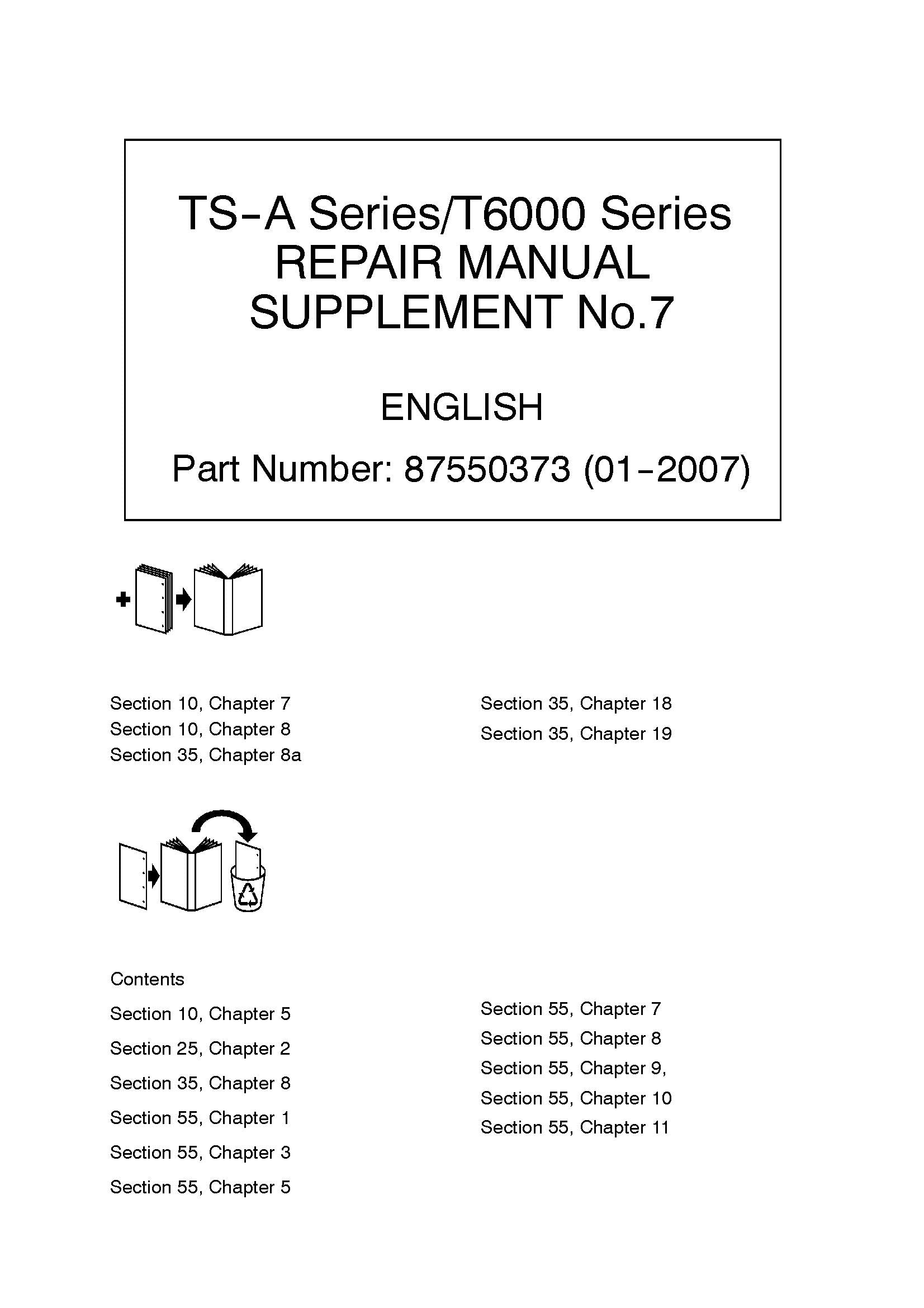 New Holland TS-A Series T6000 Tractor Service Manual (87550373)