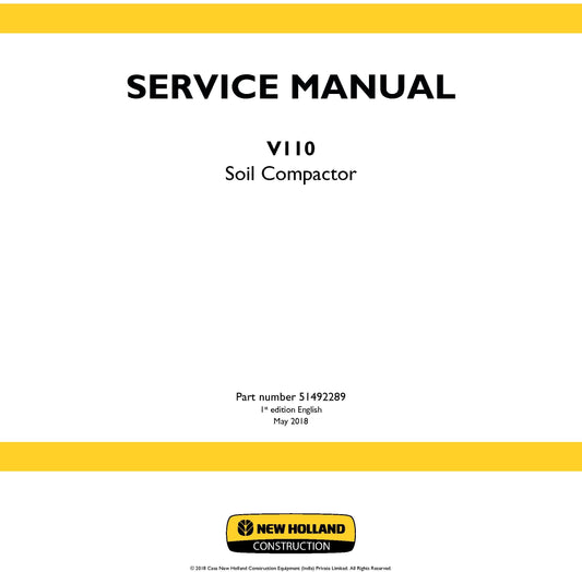 New Holland V110 Soil Compactor Service Repair Manual 51492289