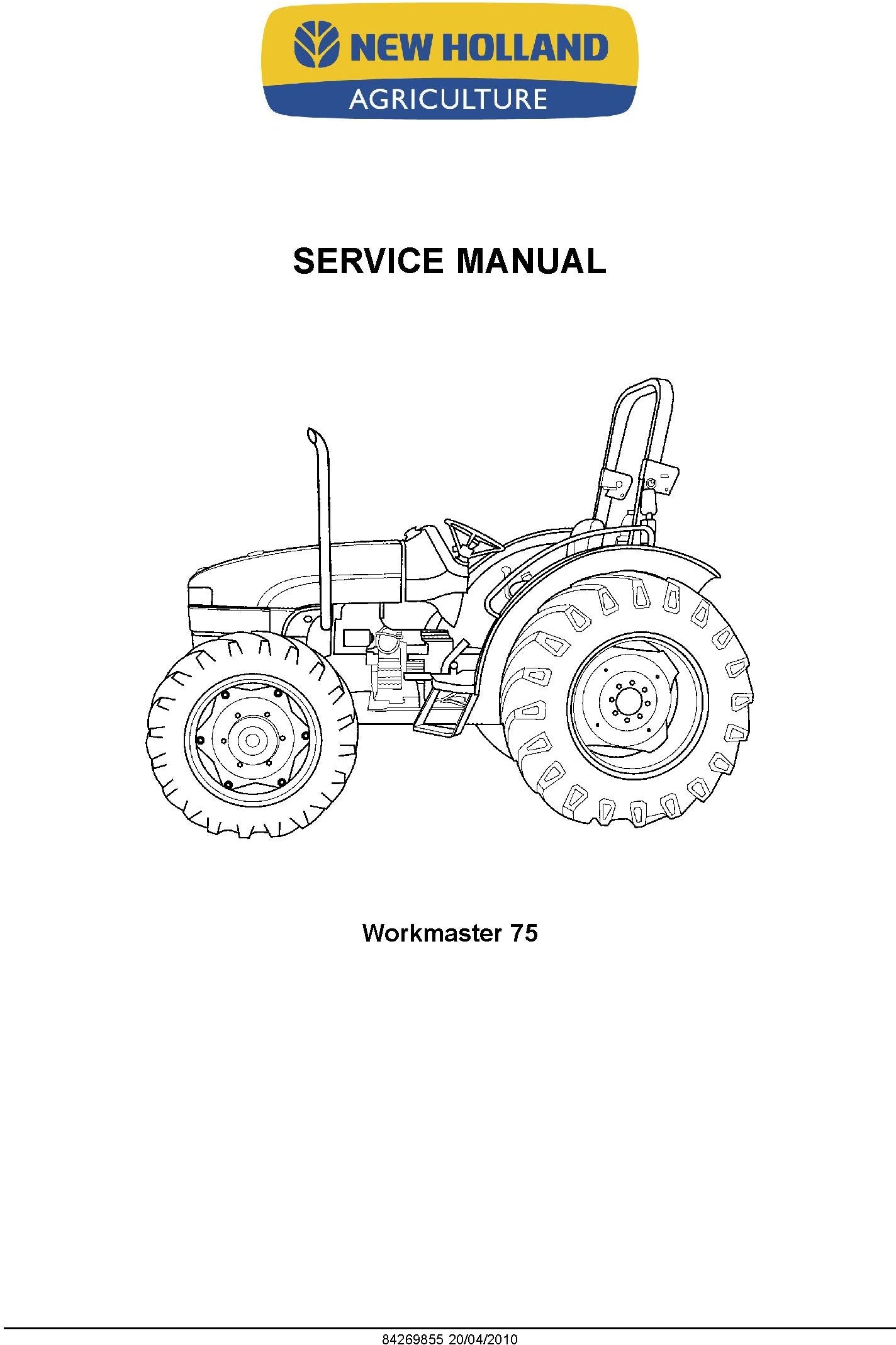 New Holland Workmaster 75 Service Repair Manual 84269855