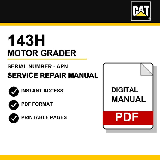 Caterpillar 143H Motor Grader Serial Number - APN Service Repair Manual