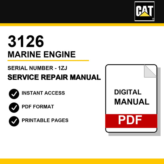 Caterpillar 3126 Marine Engine Serial Number - 1ZJ Service Repair Manual