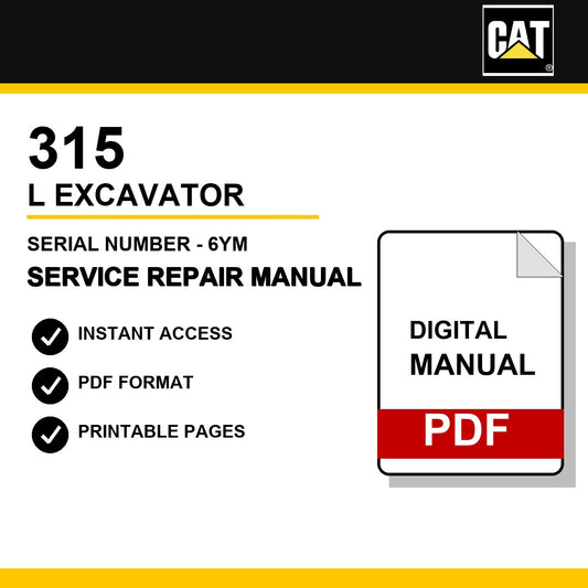 Caterpillar 315 L Excavator Serial Number - 6YM Service Repair Manual
